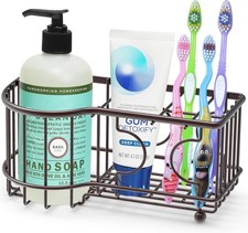 Multi-Functal 6 Slots Toothbrush Holder, Chrome
