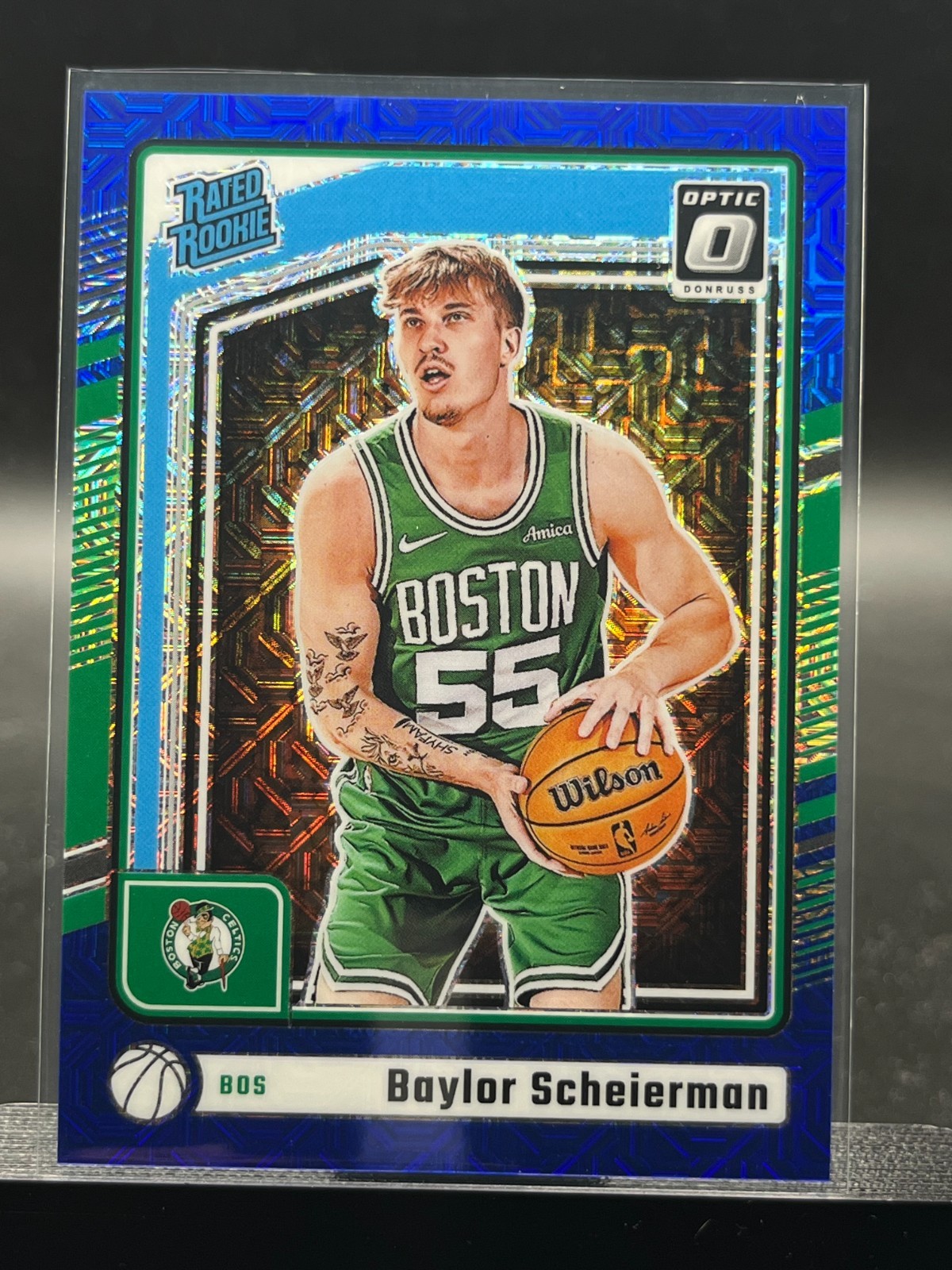 2024-25 Panini Donruss Optic Baylor Scheierman #263 Rated Rookie Choice Blue /24
