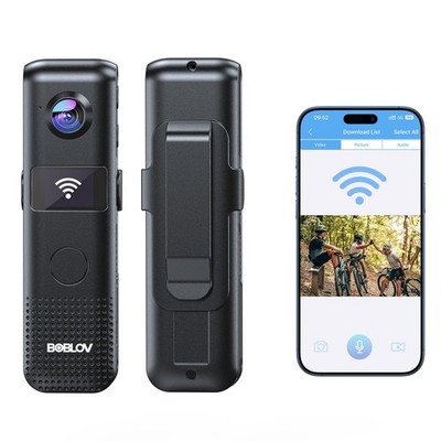 BOBLOV C18 64G WiFi Body Camera   Easy One-Touch Operation with Small OLED Di...