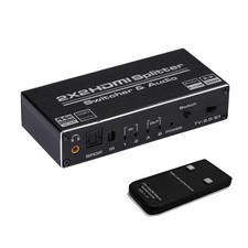 HDMI Switch 2x2, 2 Ports HDMI Switch Splitter 2 in 2 Out with IR Remote Contr...