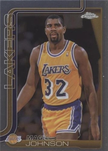 MAGIC JOHNSON のウルトラレアカード！ Magic Johnson 2025-26 Topps Chrome Red White and Blue Refractor