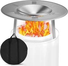 19.5" Heat Deflector for Solo Stove Bonfire, 304 Stainless Steel Fire Pit Heat D