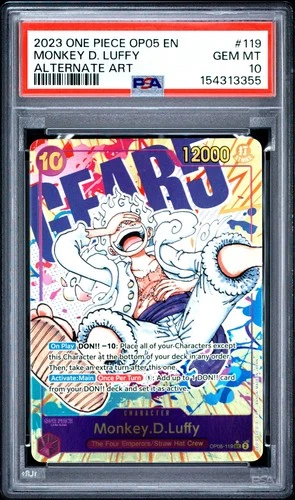 2023 ONE PIECE OP05-AWAKENING OF THE NEW ERA #119 MONKEY D. LUFFY PSA 10