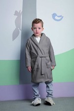 Vestaglia bambino con cintura grigia in pile 6M93693 - taglia 2-4 anni