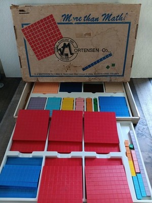 Mortensen MORE THAN MATH Block Set Manipulatives Elementary Home School Vintage