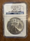 2014 NGC MS70 American Silver Eagle - Early Releases - .999 Fine Silver