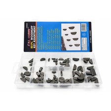80pc Woodruff Key Assortment Kit Carbon Steel Half Moon Keys SAE Sizes w/ Case