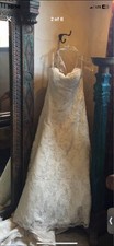 Alfred Angelo Wedding Dress Style 801 Size 14 Ivory over Light Gold Bridal Gown