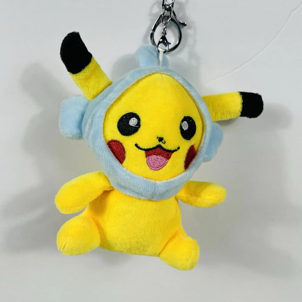 Pokémon Pikachu with blue hat Plush Keychain 5in - Image 2 of 4