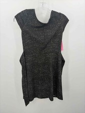 Pre-Owned Loft Black Size 00 Shift Knee Length Short Sleeve Dress