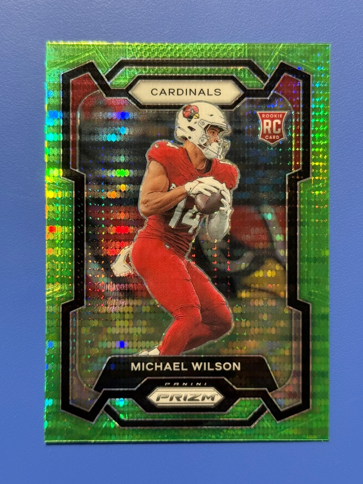 2023 Panini Prizm - Michael Wilson #303 Neon Green Pulsar Prizm (RC) Cardinals