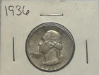1936 Washington Silver Quarter Coin