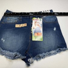 Rewash jean short women size 3/26 blue wedge High Rise frayed
