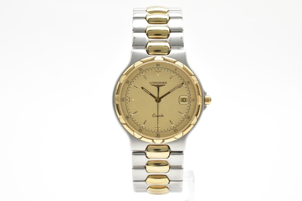 LONGINES Conquest ゴールド Longines Conquest L1.619.3 Vintage Gold Dial Date Quartz Men's