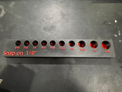 #ad Snap on SAE 11pc 1 4 Gridfinity socket organizer. $12.00