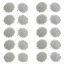 Pyle 8 Inch 500W 2 Way In Wall Ceiling Home Speakers System Pair  10 Pack 