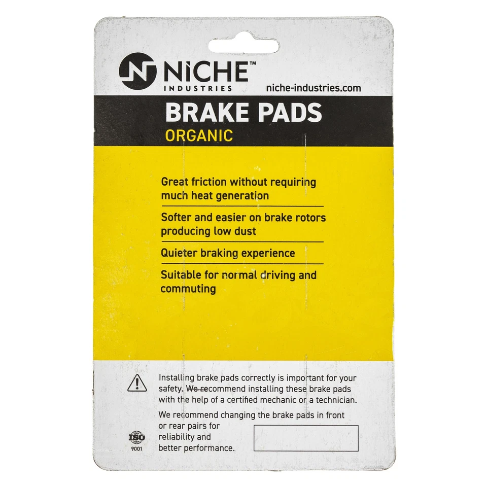 NICHE Brake Pad Set Yamaha Sidewinder LTX MTX RTX SR Viper Rear Organic 4 Pack - Image 2 of 4