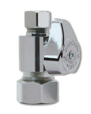 5 Pack ~ BrassCraft G2CR14X C  1/4 Turn Straight Stop Valves 1/2''  x 3/8''