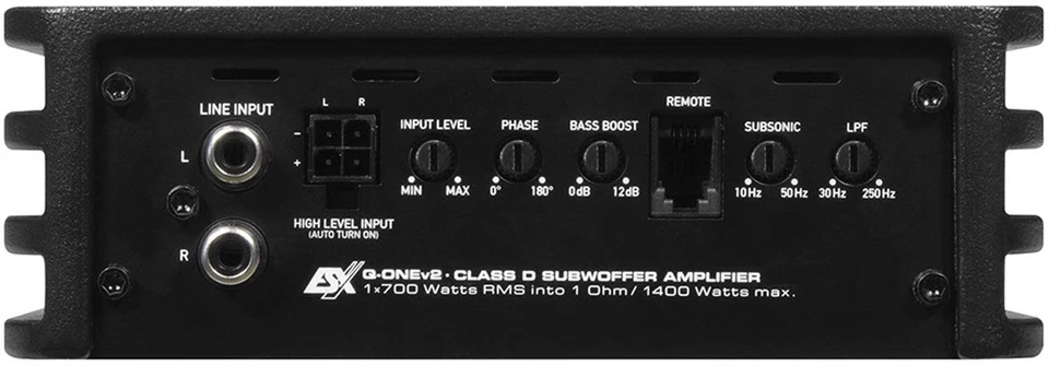 ESX Q-ONEv2 12V - 1-Kanal Endstufe mit 1400 Watt (RMS: 700 Watt) - Bild 3 von 4