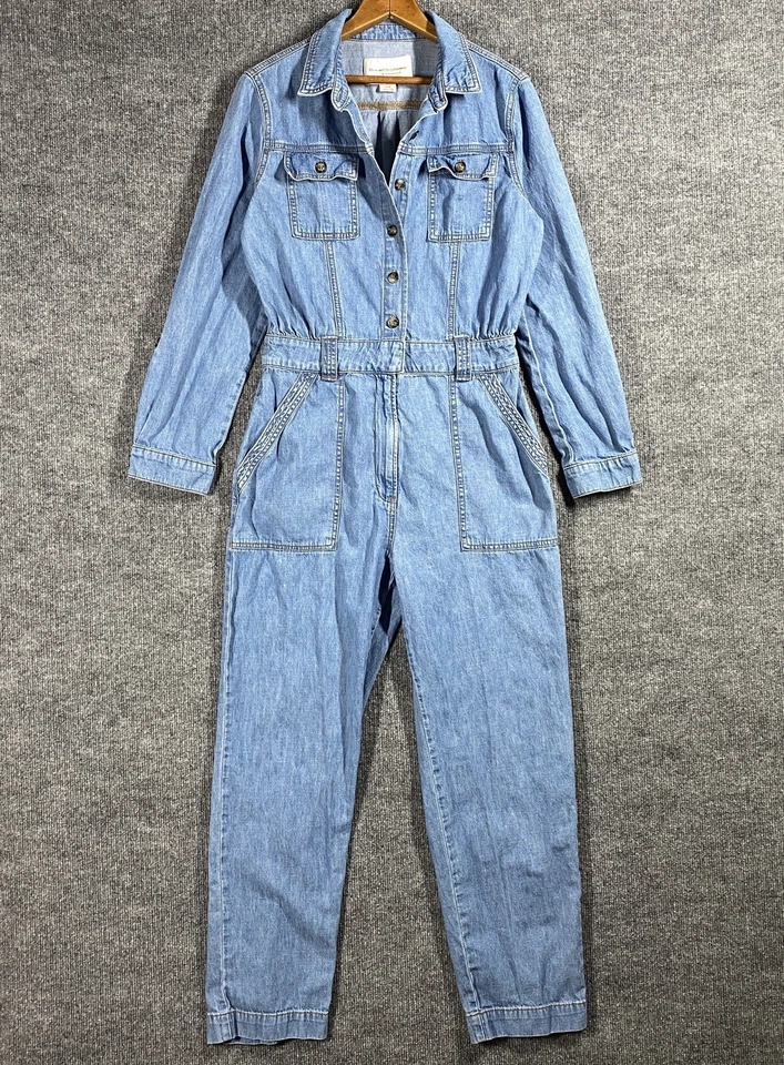 Женский комбинезон Anthropologie Pilcro размер Med синий джинсовый комбинезон с закругленными карманами - Изображение 2 из 4
