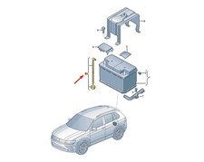 Tubo corrugato batteria SEAT TARRACO KN2 5QF915531A NUOVO ORIGINALE