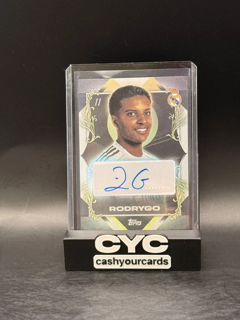 Rodrygo Portrait Posers Auto #PP-RO 2025-26 Topps Los Blancos Real Madrid