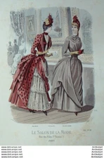1886 Fashion Salon Engraving # 818 (Old Fashion Plate)