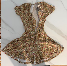 Vintage 90s One Step Up Floral Romper Deadstock NWT Ames Retro Cottagecore Med