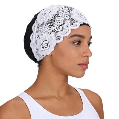 Women Waterproof Swim Cap PU Swimming Hat Comfortable Bathing Cap Elastic Sho...
