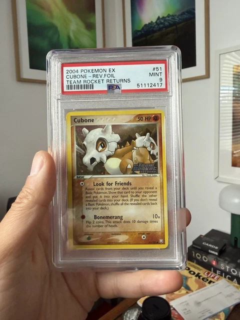 Cubone 2004 Pokemon EX Team Rocket Returns Reverse Holo PSA 9 (51/109)