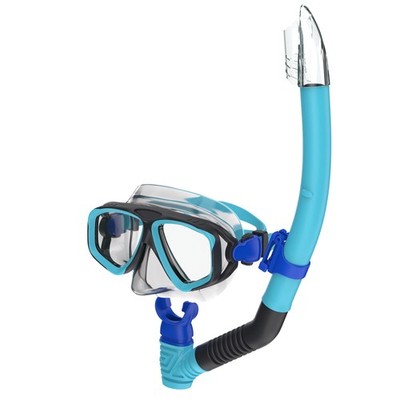 Speedo Unisex-Child Swim Snorkel Dive Mask One Size, MS Black/Clear