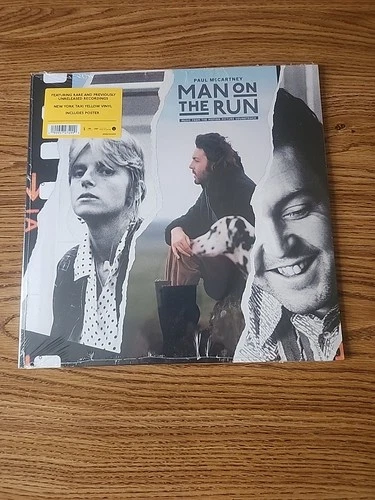 Paul McCartney sealed 'Man On The Run ’ ( NY Taxi Yellow Vinyl) USA LP w/poster
