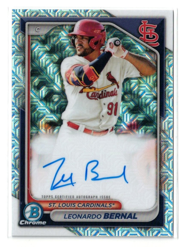 2024 Bowman Chrome MOJO RC AUTO Leo Bernal! Leonardo! Cardinals Rookie Autograph