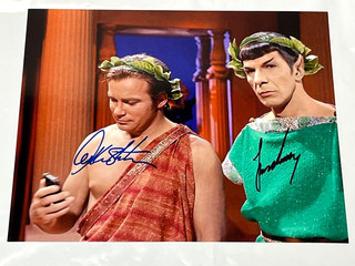 STAR TREK WILLIAM SHATNER/LEONARD NIMOY 8X10 SIGNED PHOTO