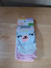 Wonder Nation Girls 6 Pair No Show Socks Shoe Size 10.5 -4 NEW WITH TAGS