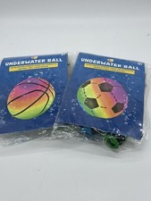 Underwater Pool Ball for Underwater Passing, Dribbling, Diving Lot Of 2 New