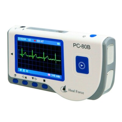 PC-80B Portable ECG EKG Heart Monitor Handheld Continuous Measurement