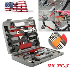 44PCS Professional Complete Bike Repair Tools Tool Kit Set Home Mechanic Cycling
