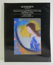 Sotheby's Catalog 1989 Impressionist Watercolors Draws Auction Sales Results