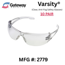 Clear, Anti-Fog Safety Glasses - 10 PAIR - Lightweight  Comfortable - 2779