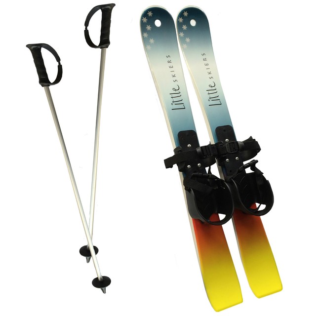 Little Skiers Toddler Beginners Snow Skis With Lightweight Alu Poles