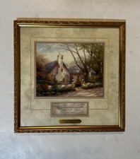 Thomas Kincade Morning Glory Cottage Matted Framed Print 14.2 X 14.2 In.COA!!!