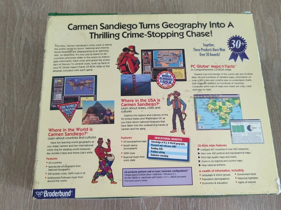 Carmen Advantage Library Where In The World Is Carmen Sandiego Brøderbund 1996 - Image 2 of 4