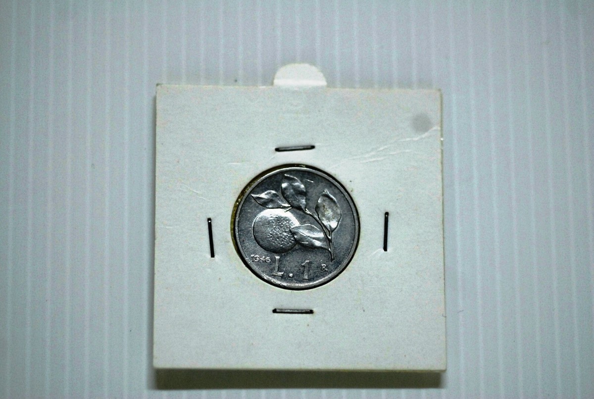 Pièce De Monnaie 1 Lire Italienne De 1946 - République Italienne - Couleur Or