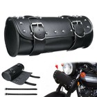 Motorcycle Front Fork Tool Bag Pouch Storage Luggage SaddleBag Handlebar Leather