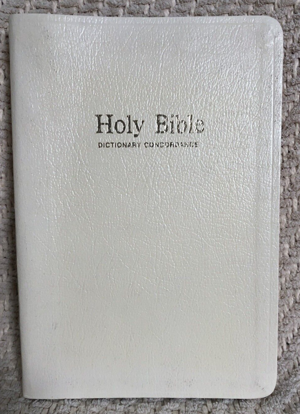 Holy Bible KJV Red Letter Concordance Dictionary White Nelson 1977