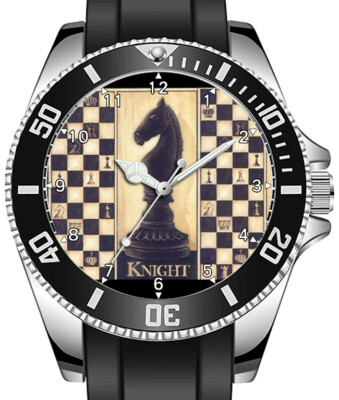 Schachspieler Schachmann Ritter Neuheit Kunst sportlich stilvolle Armbanduhr
