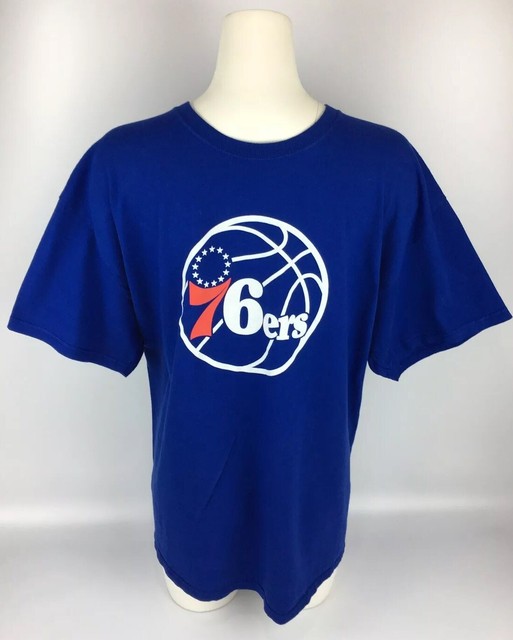 NBA Philadelphia 76ers Logo Performance Blue Men's T-Shirt size XL | eBay