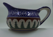 Polish Pottery Boleslawiec Gravy Boat Pine Tr...