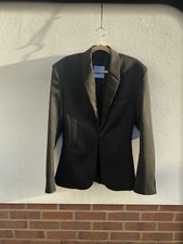 Mugler X H&M Black 100% Wool Defined Waist Blazer Jacket US 40 EU50